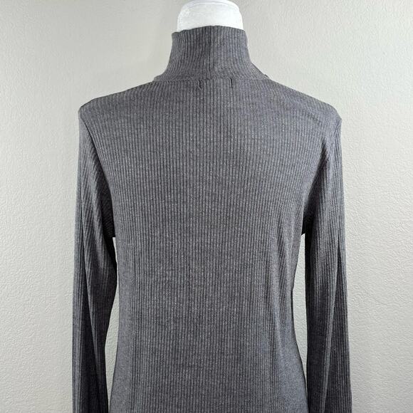 Revolve LNA Detached Turtleneck Long Sleeve Lightweight Sweater Top Gray Large - Picture 15 of 16